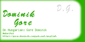 dominik gore business card